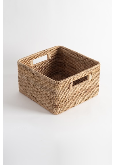 Meander Rattan Küçük Boy Saklama Kutusu & Dekoratif Sepet 27x25x1 Natural