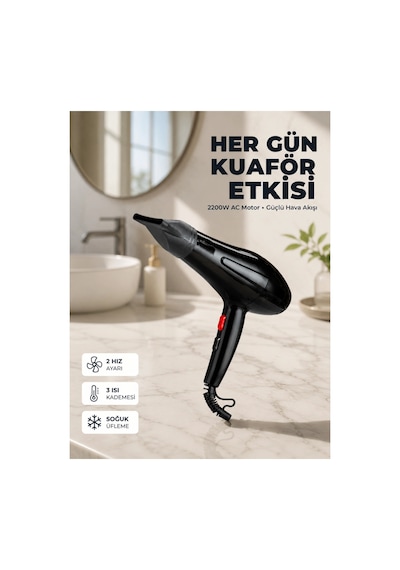 Profesyonel 2200w Saç Kurutma Makinesi Yüksek