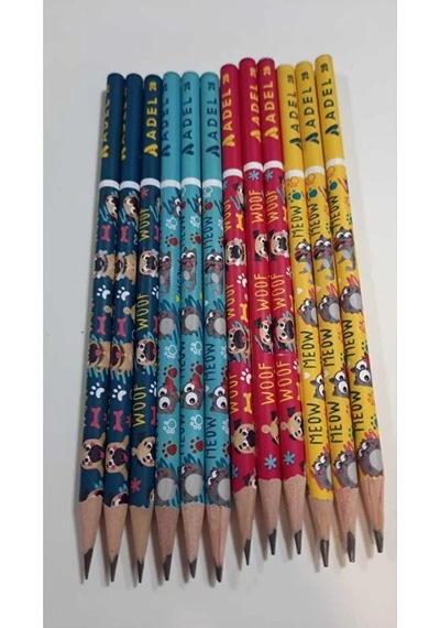 Cats And Dogs Kurşun Kalem 12 Adet 2b Çok Renkli