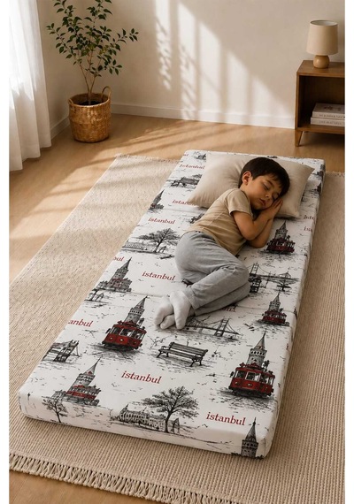 Konforix Deluxe Süngerli Katlanır Yatak, Yer Yatağı, Misafir Yatağı, Kamp Yatağı, Sünger Yatak,180x70x6 Cm İstanbul Desen Konforix Deluxe Süngerli Katlanır Yatak, Yer Yatağı, Misafir Yatağı, Kamp Yatağı, Sünger Yatak,180x70x6 Cm İstanbul Desen