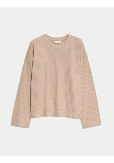 Marks & Spencer Fitilli Dokulu Bisiklet Yaka Uzun Kollu Pijama Üstü T37003666T Çok Renkli Marks & Spencer Fitilli Dokulu Bisiklet Yaka Uzun Kollu Pijama Üstü T37003666T Çok Renkli