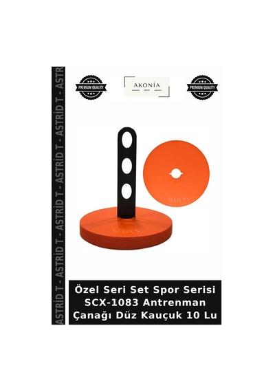 Özel Seri Set Spor Serisi Scx-1083 Antrenman Çanağı Düz Kauçuk 10 Lu Çok Renkli