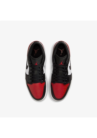 Nike Jordan Air 1 Low Erkek Siyah - Kırmızı Spor Ayakkabı 553558-161 Siyah