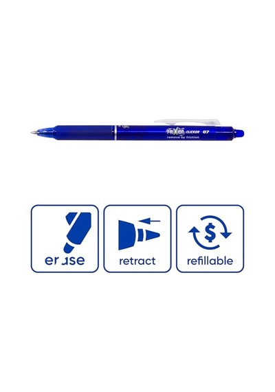 Blrt-fr7-l Frixion Clicker Kalem, Mavi Genel