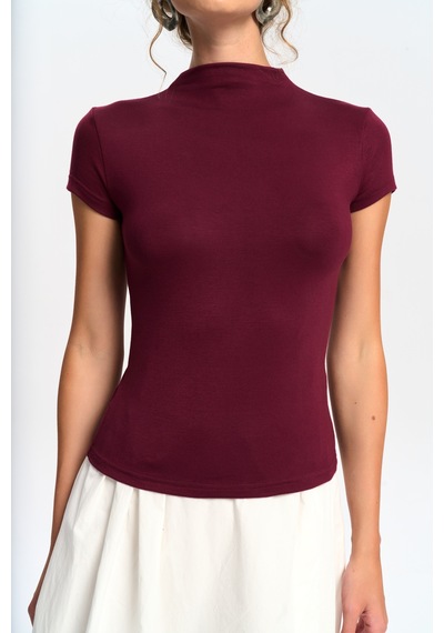 Mai Collection Mai Studios Co. Anvers Boğazlı Bordo Crop Bordo