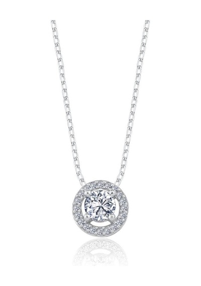 0.50 Karat Mia Zirconia Büyülü Işıltı Gümüş Tektaş Gümüş Kolye