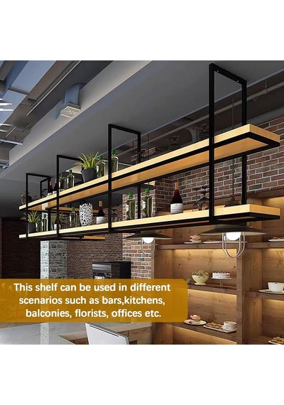 Tr Bitkiler Ve Çiçekler İçin Modern Asılı Tavan Rafları Demir Duvar Rafı, Mutfak, Bar Ve Balkon İçin Şarap