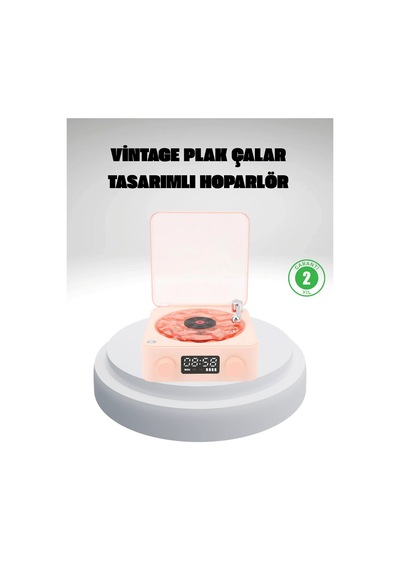 Gece Lambası Stereo Bluetooth Hoparlör Dijital Saat Su Dalgası Efektli 3-ü-1 Cihaz