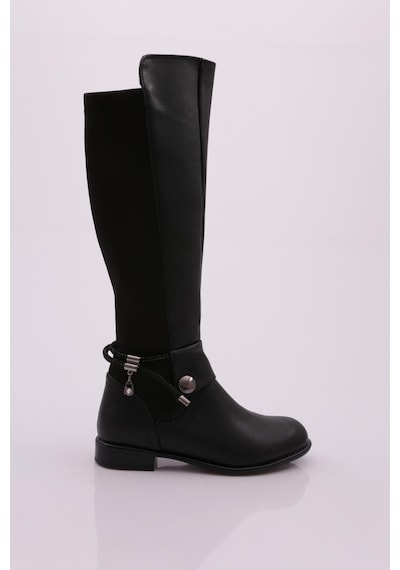 Dgn 505-22k Kadin Arkasi Strech Yani Fermuarli Knee High Flats Çizme 505-1557-R1534 Siyah Dgn 505-22k Kadin Arkasi Strech Yani Fermuarli Knee High Flats Çizme 505-1557-R1534 Siyah