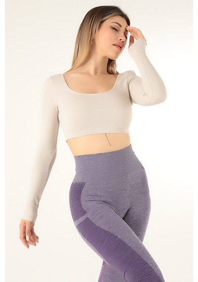 Doremi Seamless Straplez Uzun Kollu Fitilli Büstiyer 001