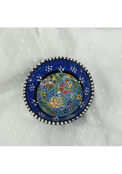 Çini 8 Cm Çerezlik Kase Sosluk Sunumluk Kahvaltılık Çok Renkli