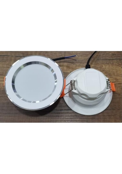 Tr 7 W 3 Renk Yanan Sıvaaltı Cob Led Beyaz-krom Kasa Spot Gömme Tavan Armatürü Genel