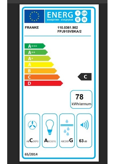 Franke Glass Linear Vertical FPJ 915 V SS Duvar Tipi 90 CM Davlumbaz
