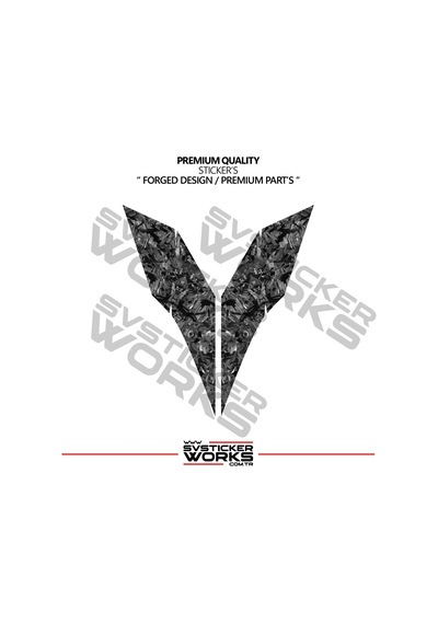 Cfmoto 450sr Forged Karbon Kaplama Yan Kanat Sticker Etiket Modeli
