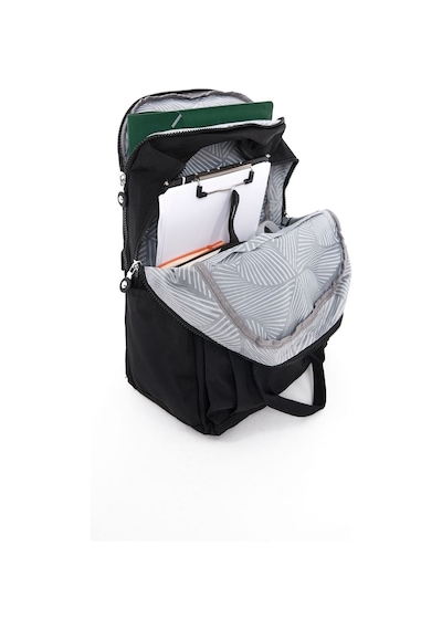 Sanmorris Unisex Suya Dayanıklı Krinkıl Kumaş Çok Gözlü Siyah Laptop Okul Ve Sırt Çantası Sı-3063 Siyah