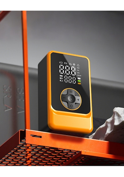 80w Şarjlı Mini Hava Kompresörü Dijital Lastik Şişirme & Basınç Ölçer Led Işıklı