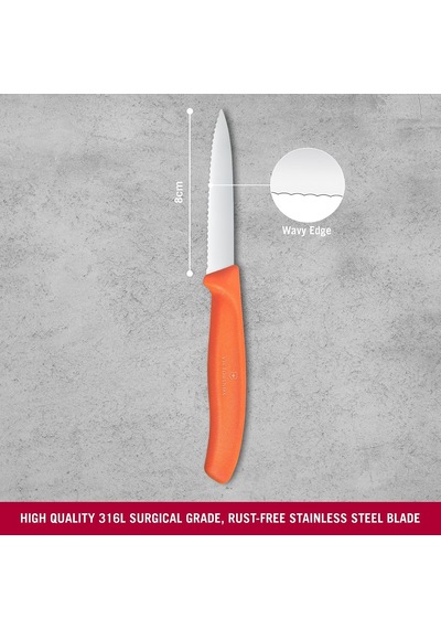 6.7639.c1 Swiss Classic 8cm Tırtıklı Soyma Bıçağı