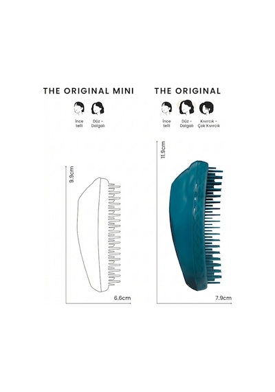 Origina Plant Brush - Blue Bitki Bazlı Kolay Tarama Saç Fırçası - Tarak 10105-003-1