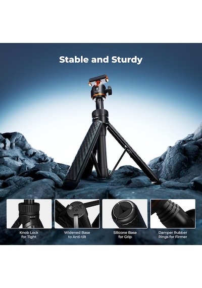 K&f Concept Osmo Action 6 / Osmo Nano Için Manyetik Selfie Çubuğu & Tripod