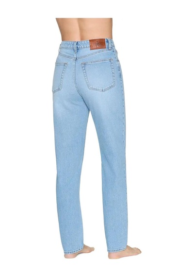 Calvin Klein New Mom Jean Panama Kadın Mavi Kot Pantolon-14793