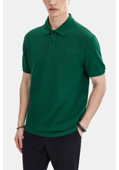 Backandbond Yeşil Regular Fit Örme Polo Yaka Tişört