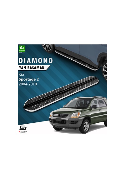 S-dizayn Kia Sportage 2 Diamond Krom Yan Basamak 173 Cm 2004-2010