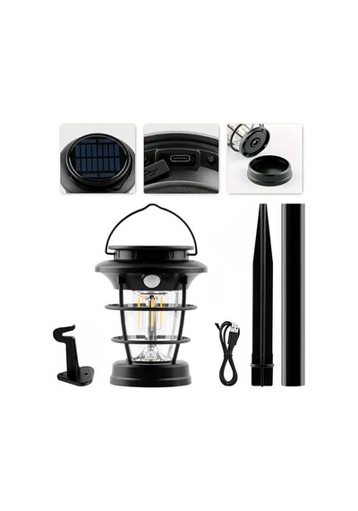 Hop-8818 Sensörlü Taşınabilir Şarjlı + Solar Panelli 4 Çalışma Modlu Beyaz-günışığı Işık Bahçe-kamp La