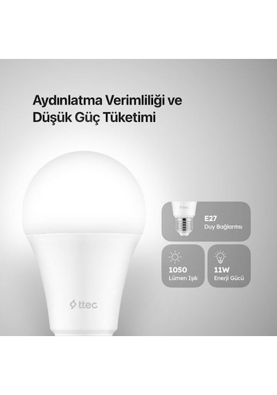 Ttec Lumi Çok Renkli Uzaktan Ortama Göre Işık Ayarlama Ve Zamanlama Özellikli Led Wi-fi Akıllı Ampul