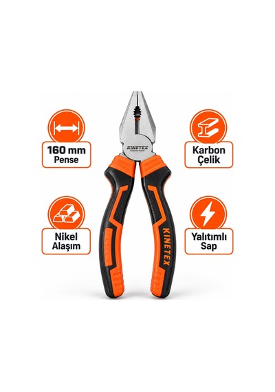 160 Mm Kombine Pense Karbon Çelik Nikel Alaşım Yalıtımlı Saplı