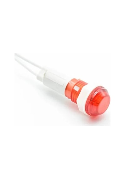 Ic-227 10mm Sinyal Lambası Plastik Kablolu 220v Kırmızı