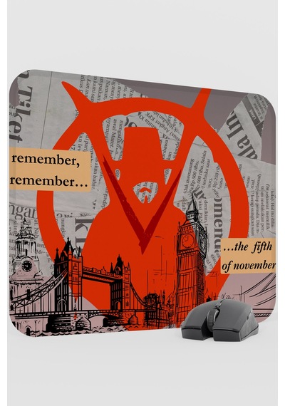 V For Vendetta 2 V3 48x40 Xl Gaming Kauçuk Kaymaz Taban Mouse Pad Fare Altlığı