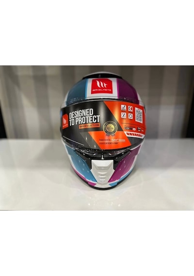 Mt Helmets Mt Thunder 4 Sv Tears C8 Motosiklet Kaskı Pembe - Parlak İnci Beyazı