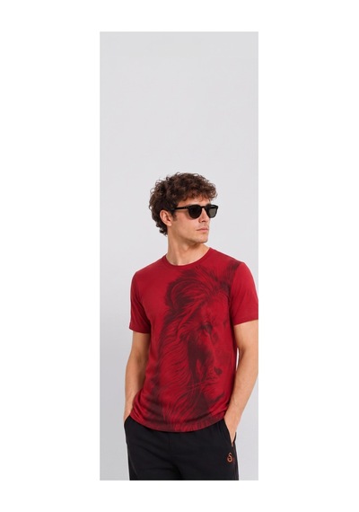 Galatasaray Lisanslı Taraftar T-shirt Kırmızı - Siyah