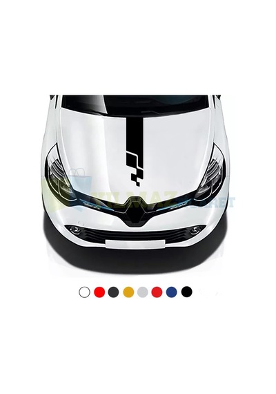 Renault Clio Megan Kadjar Ön Kaput Şerit Oto Sticker Araç Etiket