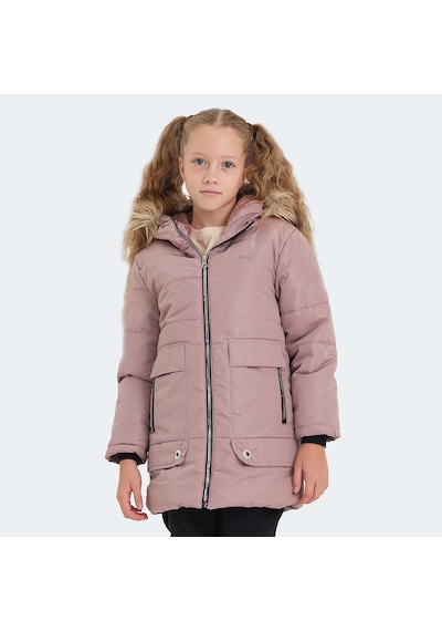 Slazenger CAMELIA Çocuk Kapüşonlu Pudra Mont & Kaban
