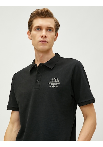 Koton Polo Yaka Tişört Dar Kesim Düğmeli Kısa Kollu Manzara Işlemeli Siyah 3Sam10057Mk 3Sam10057Mk999 Siyah Koton Polo Yaka Tişört Dar Kesim Düğmeli Kısa Kollu Manzara Işlemeli Siyah 3Sam10057Mk 3Sam10057Mk999 Siyah