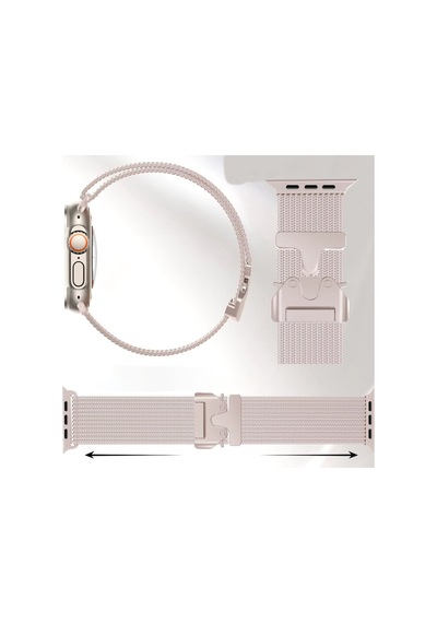 Apple Watch 42mm Uyumlu Milano Metal Kordon - Siyah