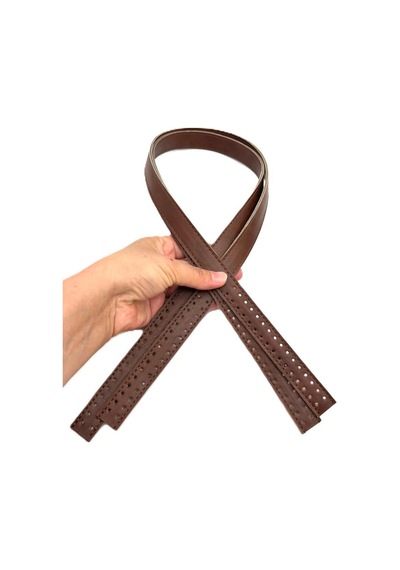 Çanta Aksesuar 80x2 Cm Taba Renk 16 Delikli Model Çift Çanta Sapı Diğer