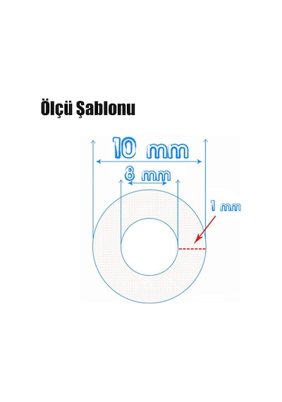10 Metre Şeffaf Terazi Hortumu İç Çap 8 Mm Termosifon Otomobil Kapı Fitili