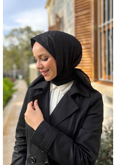 Aker Elegance Monogram Eşarp - 10905001 Siyah