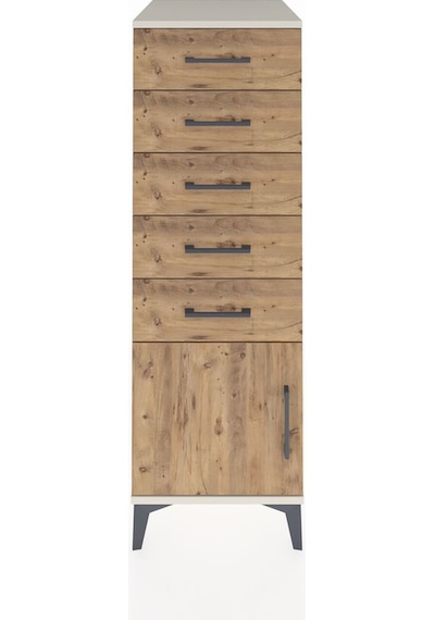 Kronos Dolap 5 Çekmeceli Tek Kapaklı 44x59x134 Aytaşı-çam Aytaşı