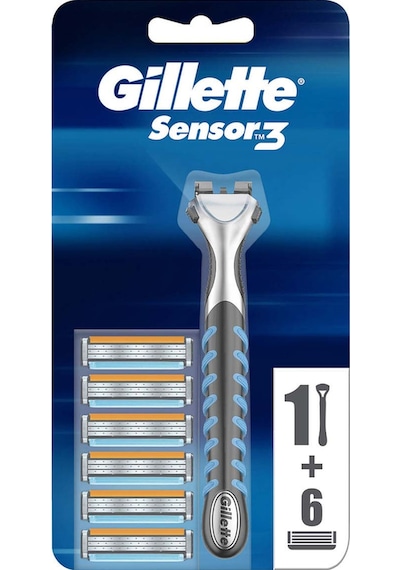 Gillette Sensor3 Tıraş Makinesi + Yedek Bıçak 6'lı