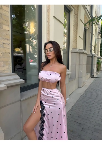 Havens Allure Saten Takım Pembe