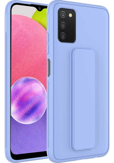 Galaxy A03s Kılıf Zore Qstand Kapak Lila