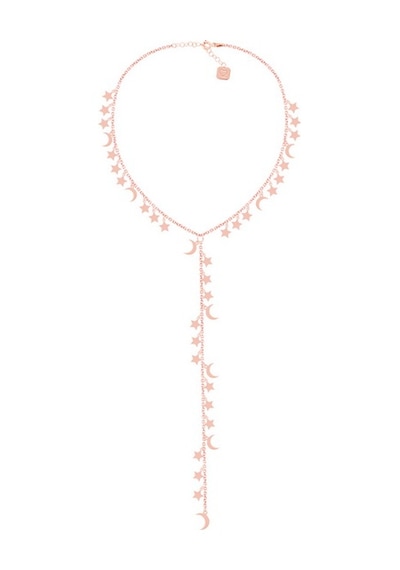 Cosar Silver 925 Ayar Layered Desenli Kolye Lazer Taşsiz Rose