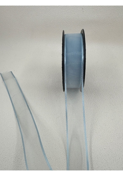 Paşateks 2.5 Cm Fileli Organze Şerit-5 Metre-mavi