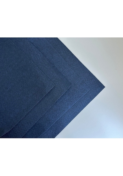 Lacivert Renk Metrelik Ince Keçe Kumaş Keçe 1 Mm Aktivite Keçesi Renkli Keçe 1 Metre 100 Cm X 100 Cm
