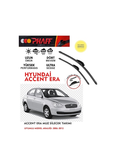 Hyundai Era Cam Muz Silecek Takımı 2008 Model Araca Özel Aparat