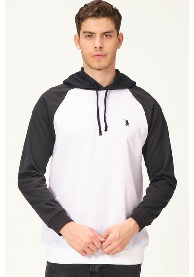 V4005 Dewberry Erkek Sweatshırt-beyaz-lacivert Beyaz-lacivert