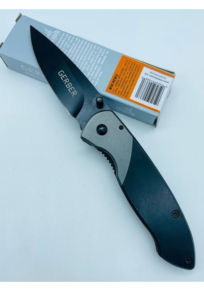Gerber Marka Metal Kasa Küçükboy Mini Kamp Çakı //16cm-x31 Gri - Siyah